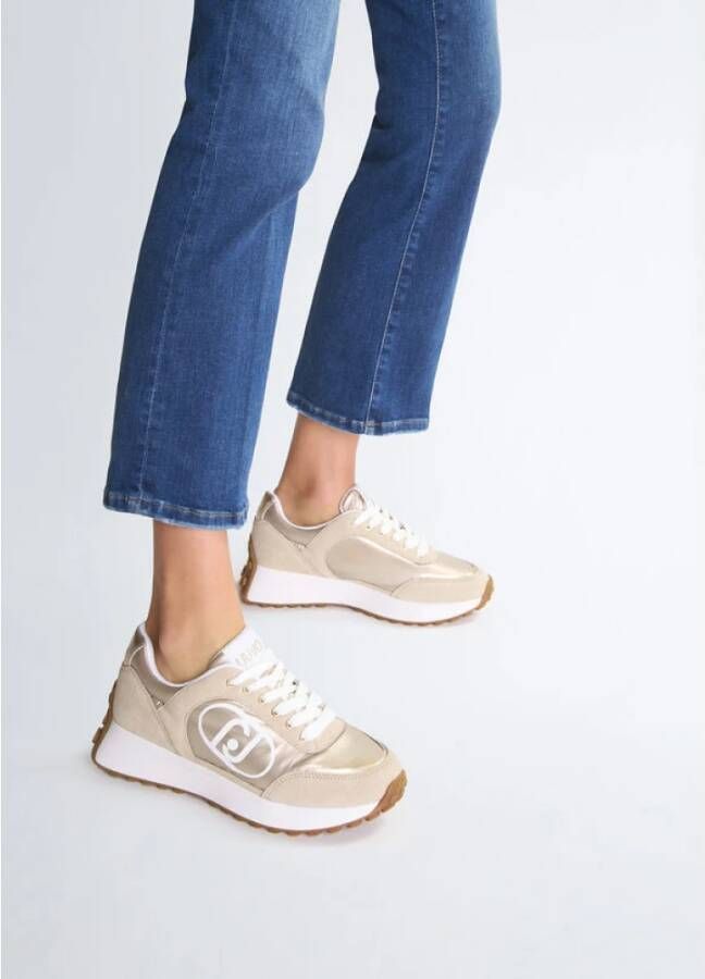 Liu Jo Sneakers van suède en nylon voor vrouwen Beige Dames