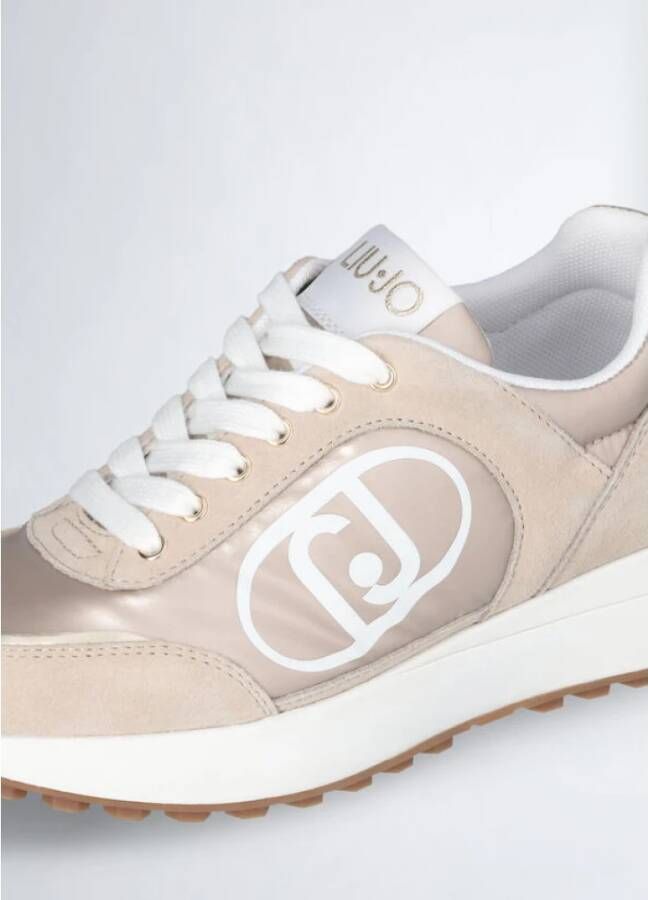 Liu Jo Sneakers van suède en nylon voor vrouwen Beige Dames