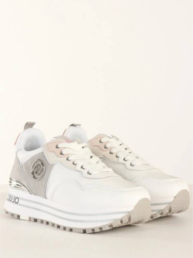 Liu Jo Leren vetersneakers Wit Dames