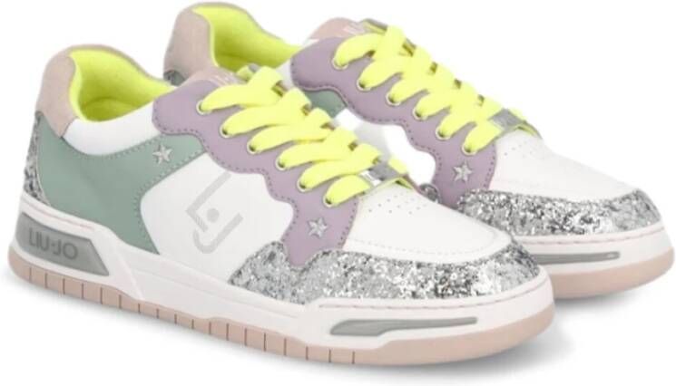 Liu Jo Glitter Sneakers voor Dames Lente Zomer Collectie Wit Dames