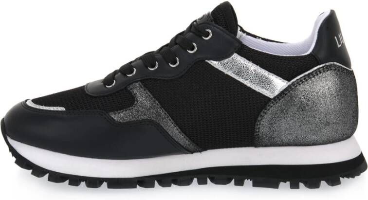 Liu Jo Hoogwaardige leren sneakers Zwart Dames