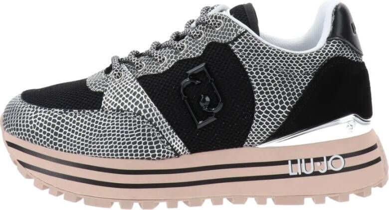 Liu Jo Leren en stoffen sneakers Zwart Dames