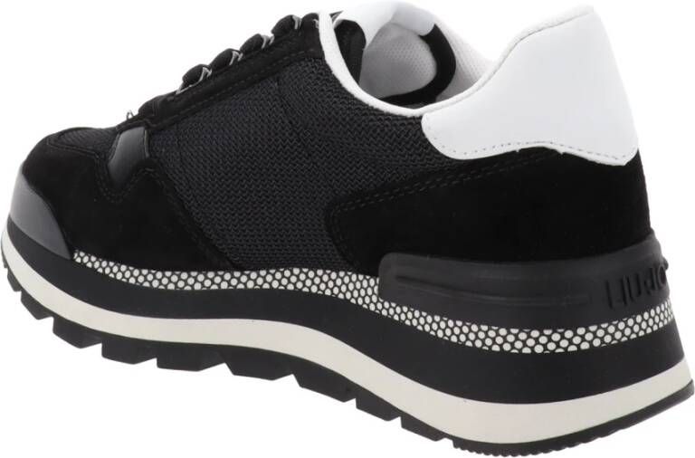 Liu Jo Leren en stoffen sneakers Zwart Dames