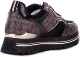 Liu Jo Sportieve Leren Sneakers met Fluweel Details Brown Dames