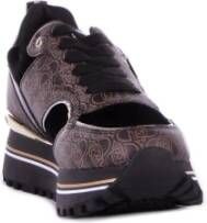 Liu Jo Sportieve Leren Sneakers met Fluweel Details Brown Dames