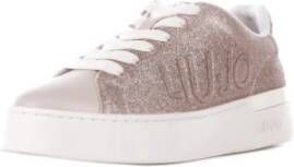 Liu Jo Sportieve Leren Sneakers met Metalen Details Beige Dames