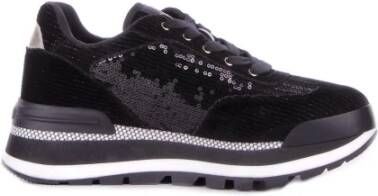 Liu Jo Sportieve Zwarte Sneakers met Pailletten Black Dames