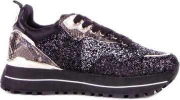 Liu Jo Sportieve Zwarte Sneakers met Zijlogo Black Dames