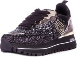 Liu Jo Sportieve Zwarte Sneakers met Zijlogo Black Dames