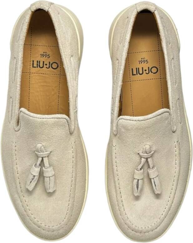 Liu Jo Stijlvolle Loafers voor Vrouwen Beige Heren