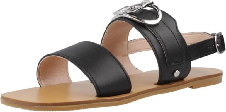 Liu Jo Stijlvolle Platte Sandalen Black Dames