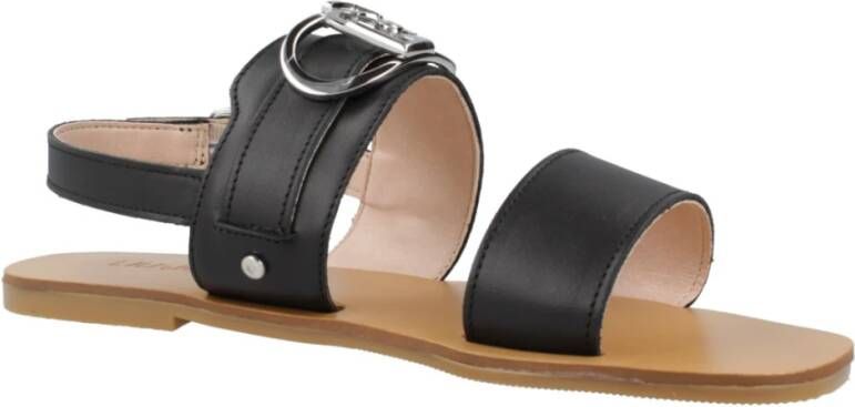 Liu Jo Stijlvolle Platte Sandalen Black Dames