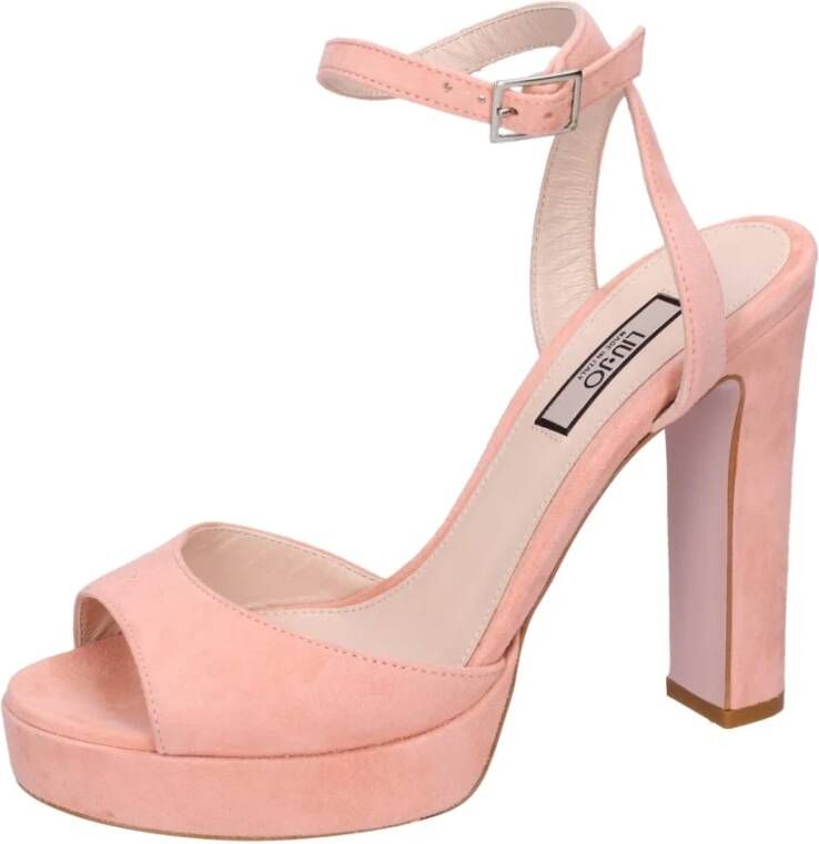 Liu Jo Suede Dames Sandalen Stijlvol Pink Dames