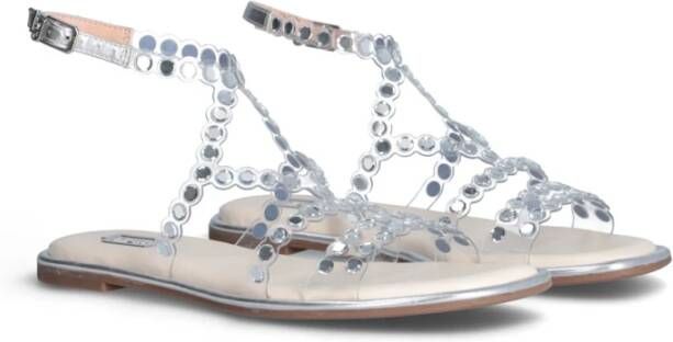 Liu Jo Transparante Synthetische Sandalen Zilver Gray Dames