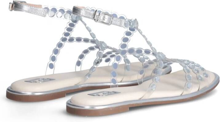 Liu Jo Transparante Synthetische Sandalen Zilver Gray Dames