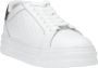 Liu Jo Witte Leren Sneaker met Reliëf Logo White Dames - Thumbnail 7