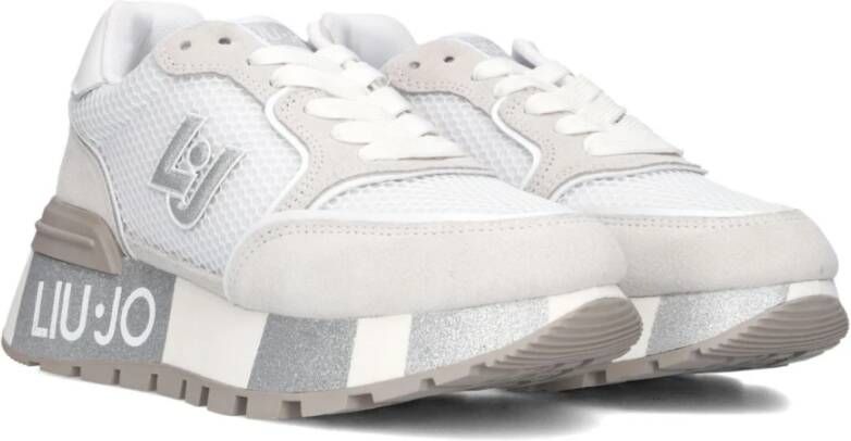 Liu Jo Witte Mesh en Beige Suède Sneakers Multicolor Dames