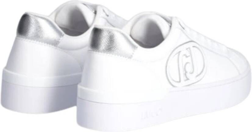 Liu Jo Witte Platte Schoenen Maxi Logo White Dames