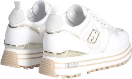 Liu Jo Witte Sneakers Elegant Ontwerp Metalen Details White Dames