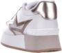 Liu Jo Witte Leren Sneakers met Gouden Details White Dames - Thumbnail 10