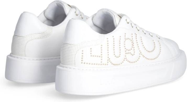 Liu Jo Witte Strass Logo Sneakers White Dames