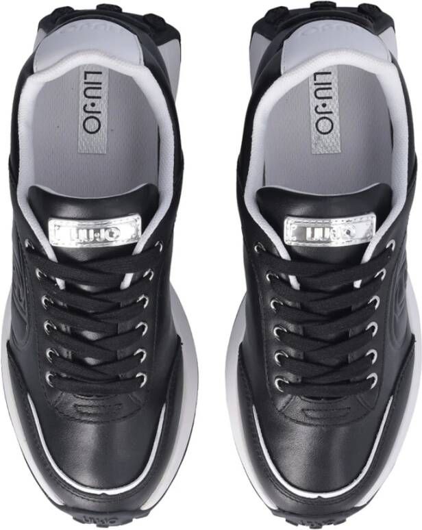 Liu Jo Zwarte Casual Leren Sneakers Vrouwen Black Dames