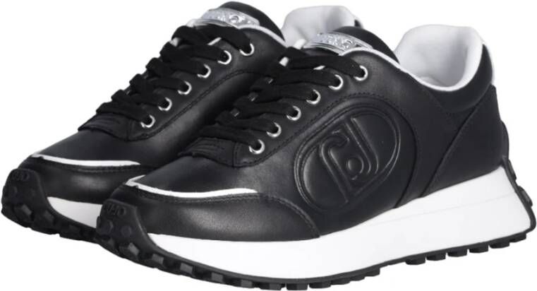 Liu Jo Zwarte Casual Leren Sneakers Vrouwen Black Dames