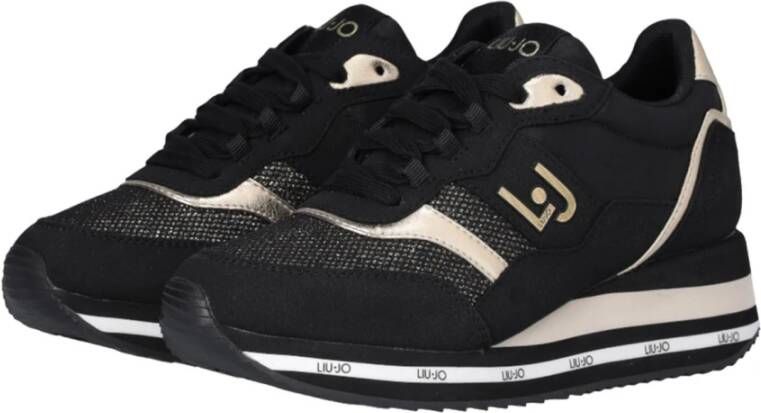 Liu Jo Zwarte Casual Synthetische Sneakers voor Vrouwen Black Dames