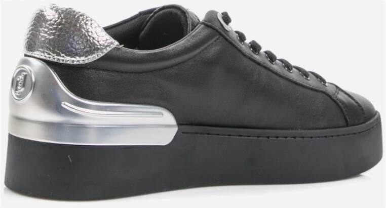 Liu Jo Zwarte Leren Casual Sneakers Black Dames