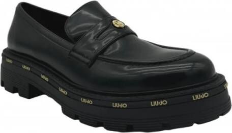 Liu Jo Zwarte leren dames mocassin schoenen Black Dames