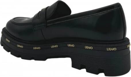 Liu Jo Zwarte leren dames mocassin schoenen Black Dames