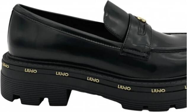 Liu Jo Zwarte leren dames mocassin schoenen Black Dames