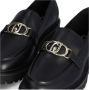 Liu Jo Zwarte leren mocassin met metalen logo Black Dames - Thumbnail 7