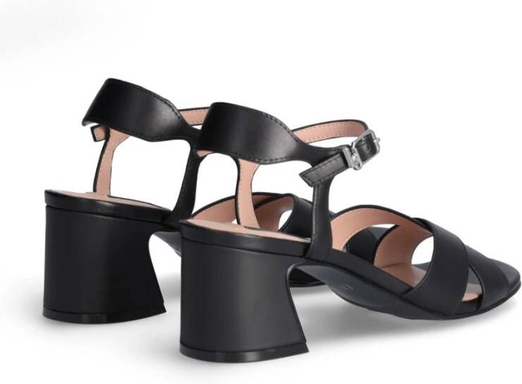 Liu Jo Zwarte Leren Sandalen Black Dames