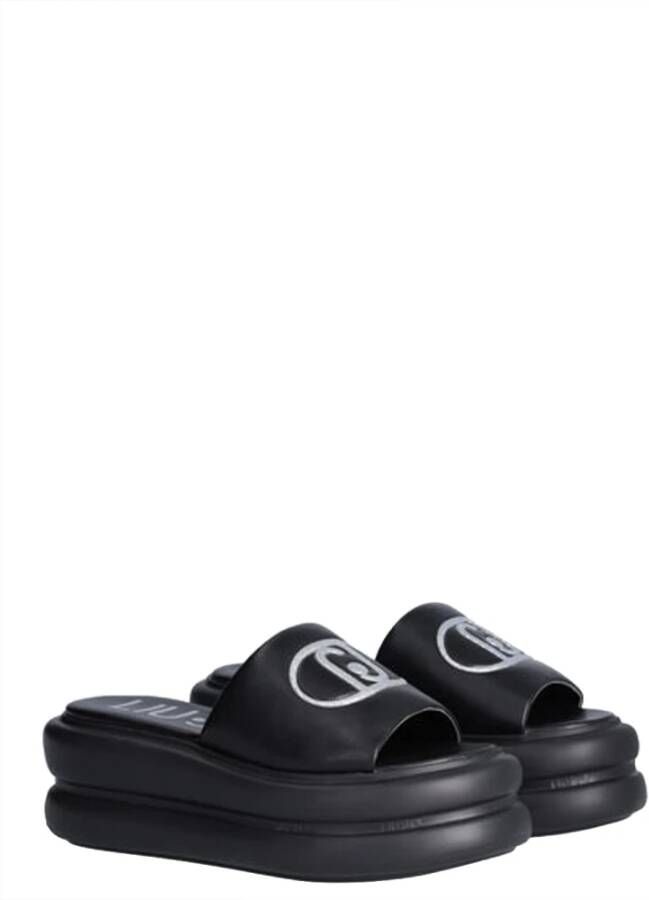 Liu Jo Zwarte Plateau Sandalen Aria 04 Black Dames