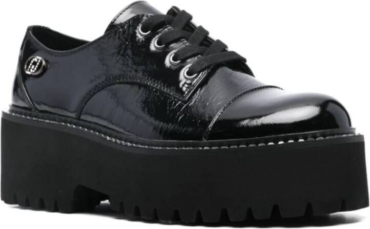 Liu Jo Zwarte platte schoenen met platform Black Dames