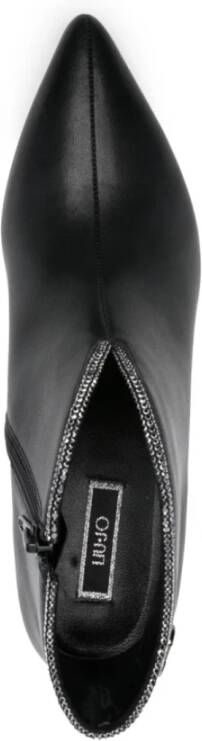 Liu Jo Zwarte Rhinestone Enkellaarzen Black Dames