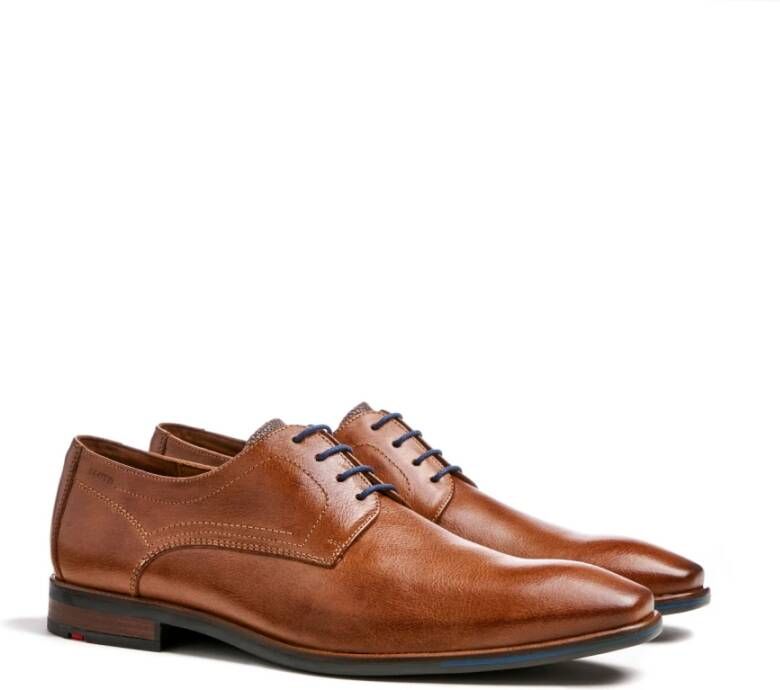 Lloyd Moderne Leren Veterschoenen Brown Heren