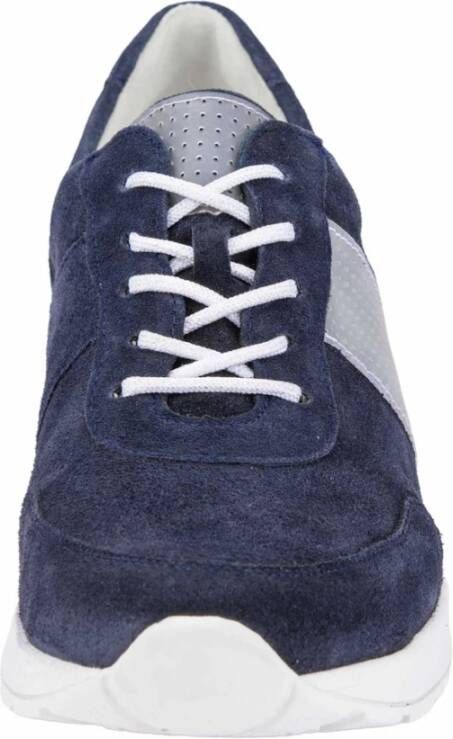 Lloyd Nubuck Leather Lace-up Sneakers Blue Dames