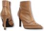 Lodi Geperforeerde Oxford-stijl hoge hak laarzen Brown Dames - Thumbnail 3