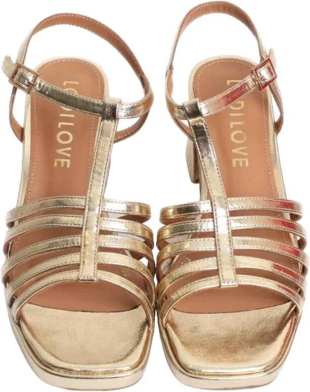 Lodi Gouden Jurk Sandalen Vrouwen Leer Yellow Dames