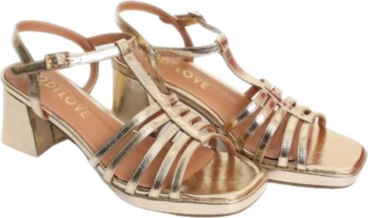 Lodi Gouden Jurk Sandalen Vrouwen Leer Yellow Dames