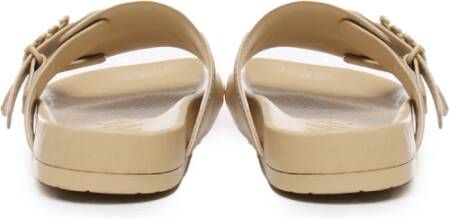 Loewe Anagram Gesp Slide Sandalen Beige Dames