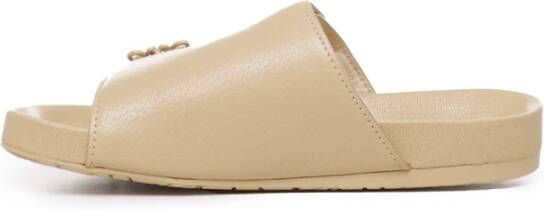 Loewe Anagram Gesp Slide Sandalen Beige Dames