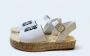 Loewe Anagram Leren Platte Sandalen White Dames - Thumbnail 5