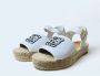 Loewe Anagram Leren Platte Sandalen White Dames - Thumbnail 6