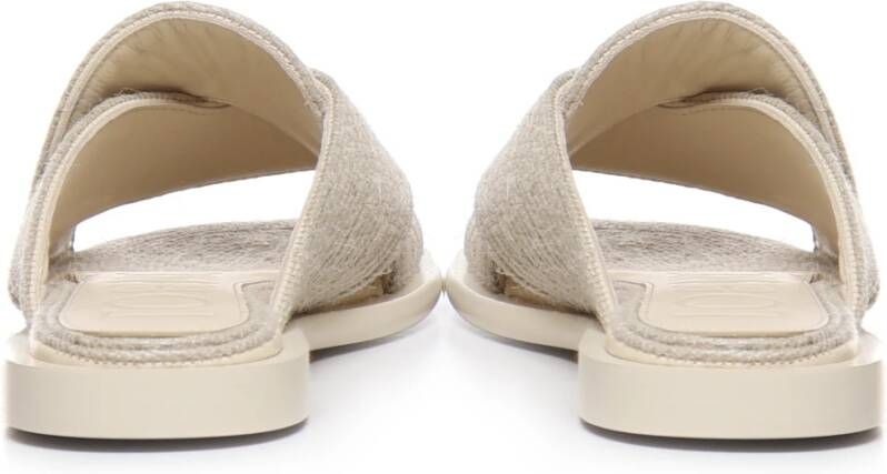 Loewe Beige Jute Slide Sandalen Natuurlijk Beige Dames