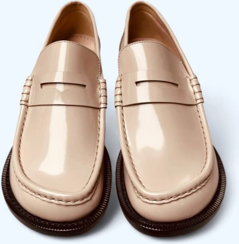 Loewe Beige Leren Loafers Beige Dames