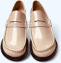 Loewe Beige Leren Loafers Beige Dames - Thumbnail 3