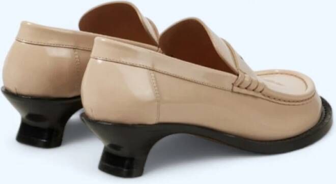 Loewe Beige Leren Loafers Beige Dames